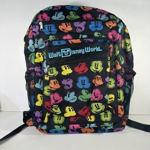 Disney Parks Authentic Mickey Mouse Rainbow Large Backpack Walt Disney World